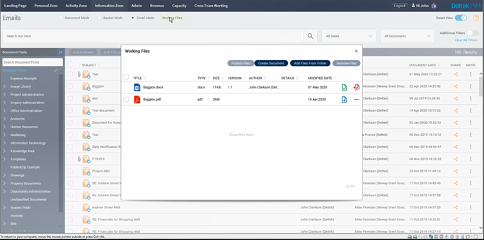Deltek PIM_Working Files